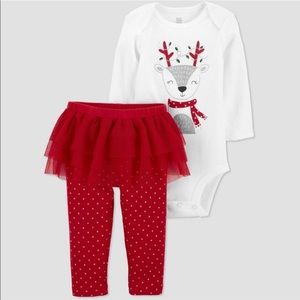 Reindeer tutu top and bottom set